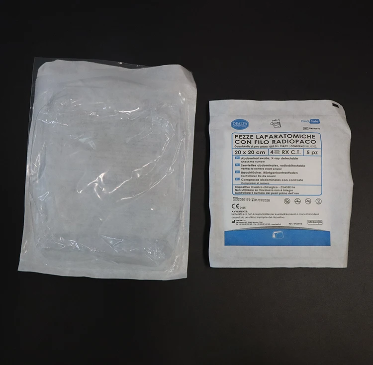 Высококачественные медицинские стерильные марлевые тампоны BLUENJOY 100% хлопка с рентгеновским датчиком для хирургической марлевой тампоны стерильные