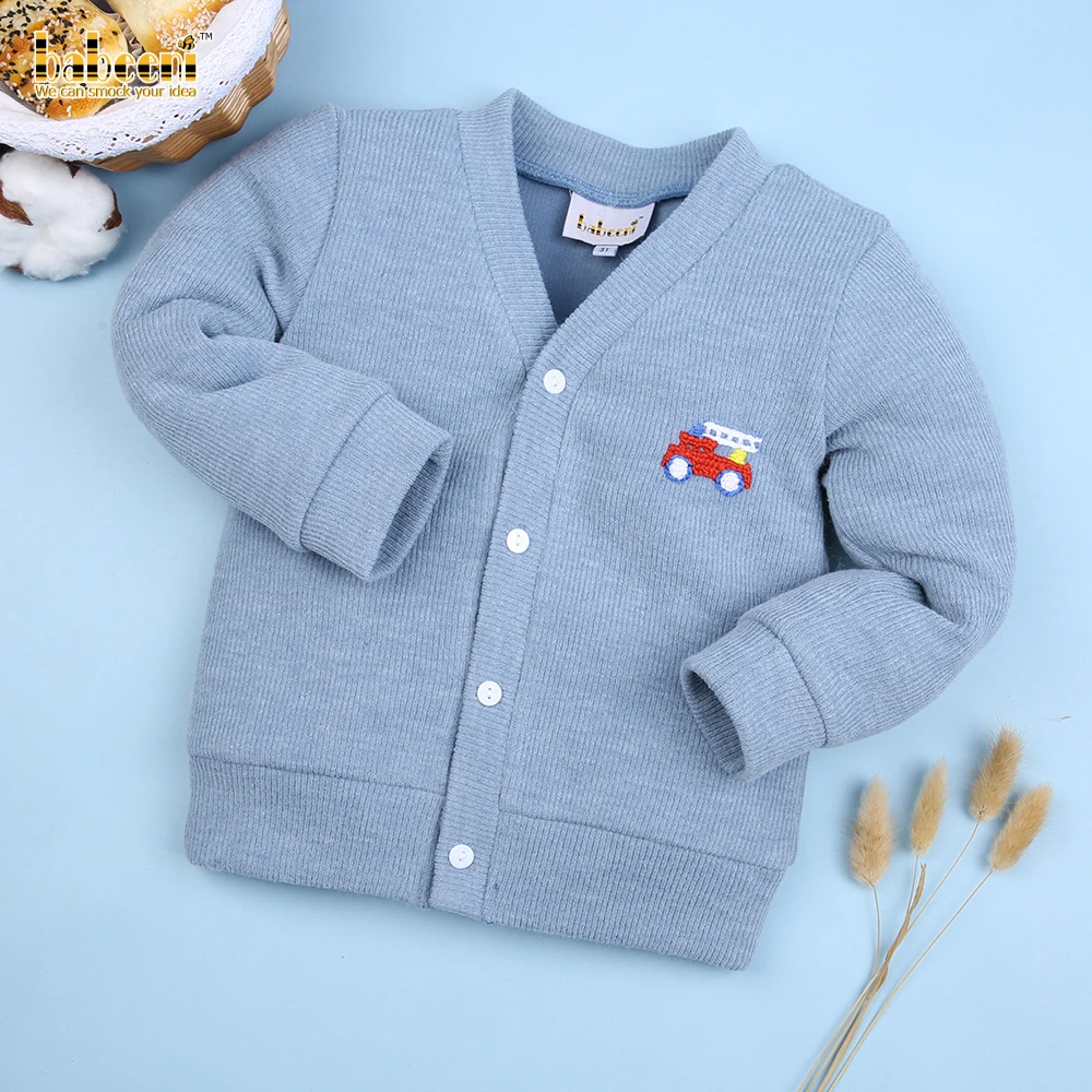 Fire truck crochet cardigan OEM ODM customized hand made embroidery wholesale manufacturer - ST078