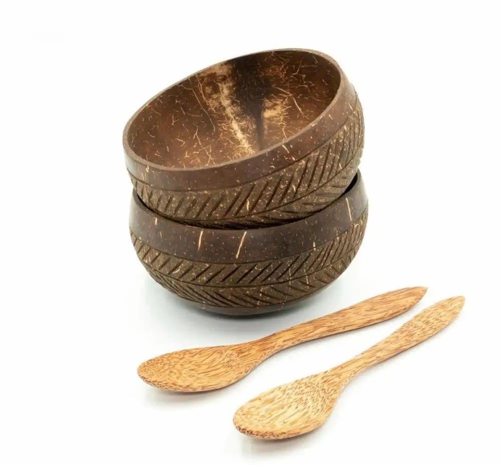 Natural Coconut Spoon Coconut Fork Coconut Flatware for Kitchen Made use in Vietnam