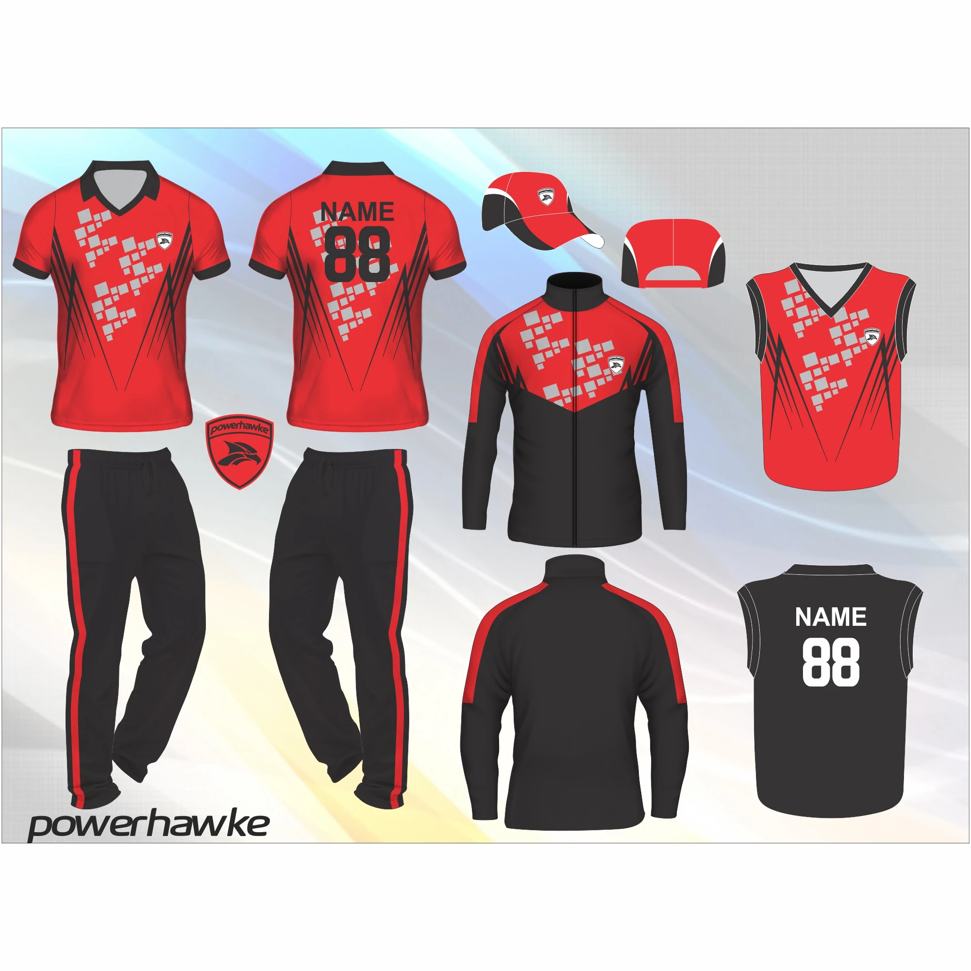Custom sports t shirt designs cricket jersey uniform