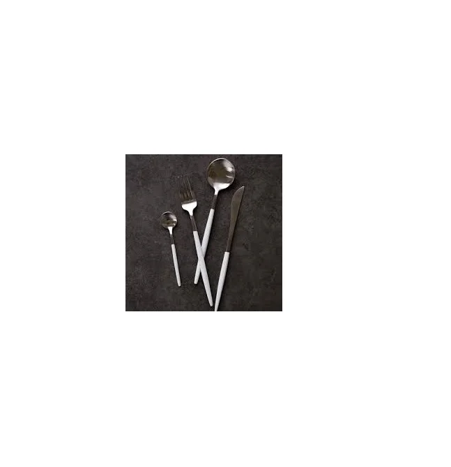 Handmade Gold Plated Set Of 6 Metal Cutlery in New Style Metal flatware handmade metal Spoon and Fork in Wholesale price