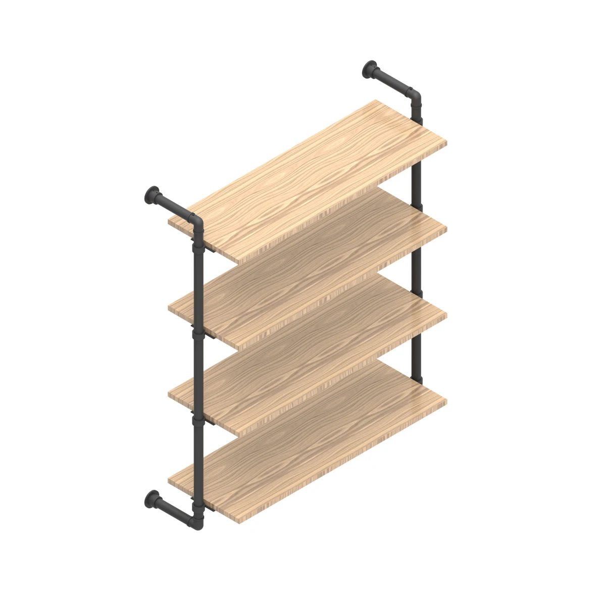 Высококачественный модульный настенный книжный шкаф H 120 x L 90 см с деревянными полками для дома и магазина