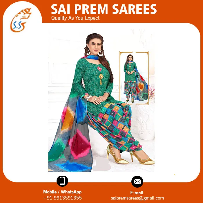 Latest Collection Designer Kurti With Printed Patiala Salwar And Chiffon Dupatta For Sale At Bulk Exporter