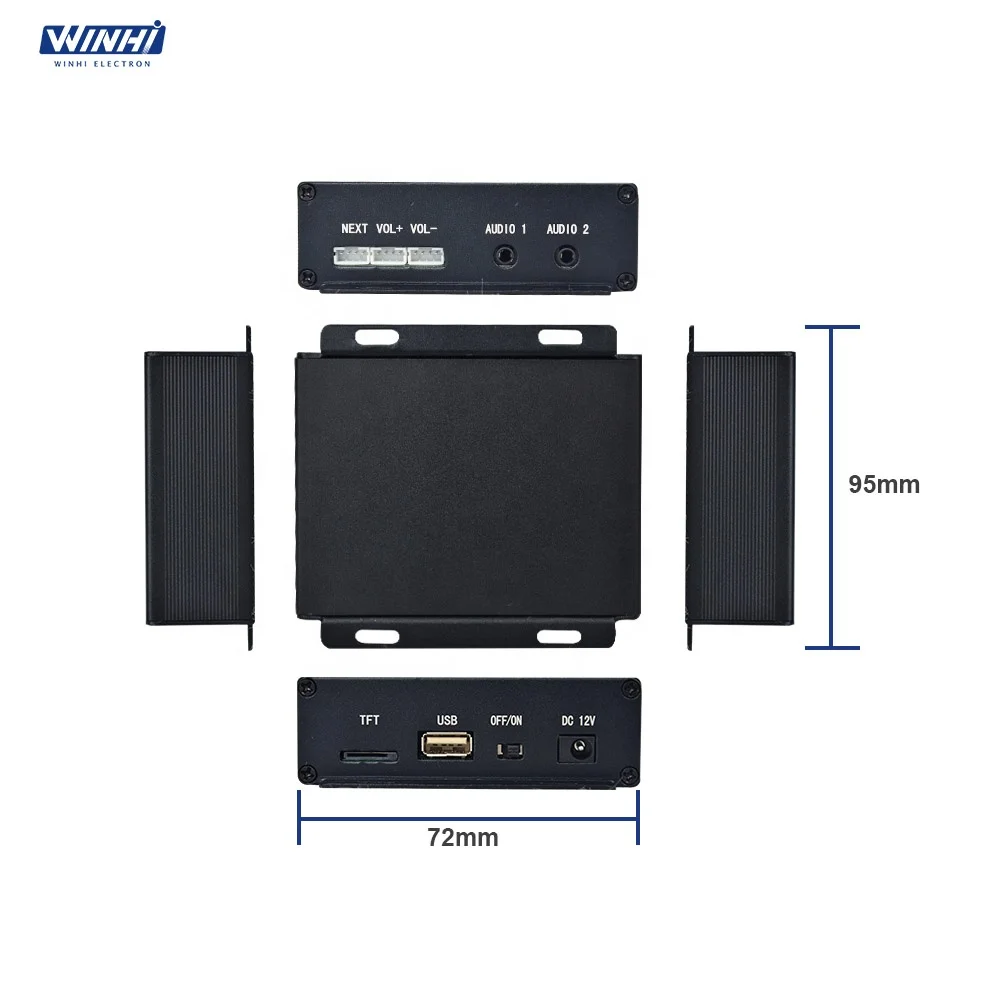 MPC100-AUDIO 3,5 мм 2 аудио-выхода LED кнопочный переключатель USB/TF Аудио плеер