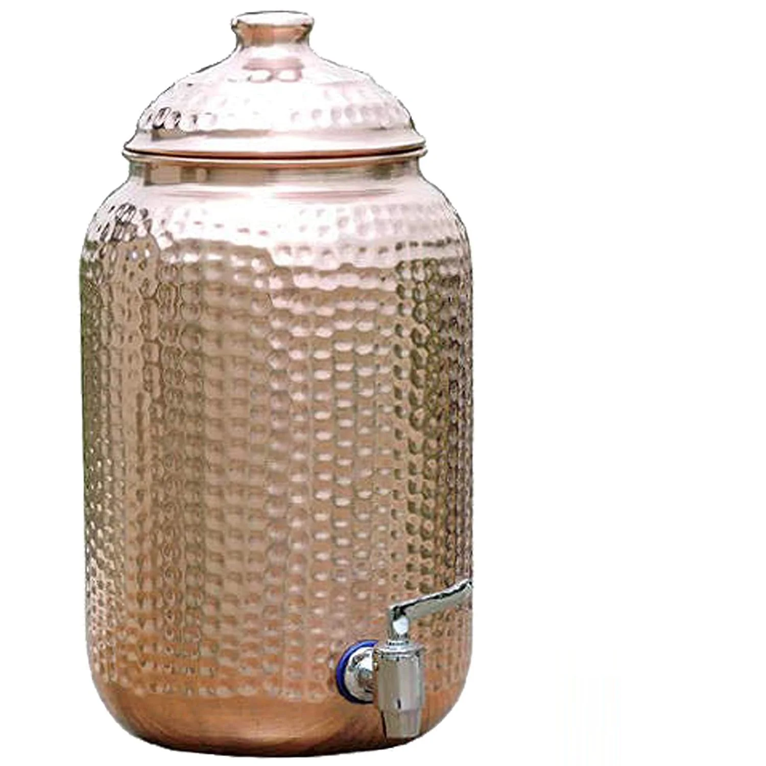 Hammered Design Copper Dispenser / Matka / Pot / Container / Tank for Water Storage For Home Hotel Kitchen and Hallway..