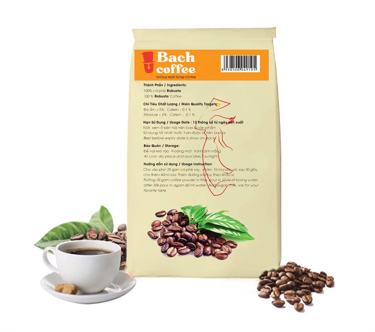 Decaffeinated Roasted Ground Coffee Arabica/ Swiss Water Method / Direct Trade / Wholesale retail / Small batches