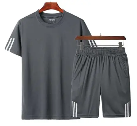 
Мужской спортивный костюм из 2 предметов, футболка с коротким рукавом и принтом баскетбольного мяча и шорты, Бесплатная доставка на дом, летний костюм из чистого хлопка 