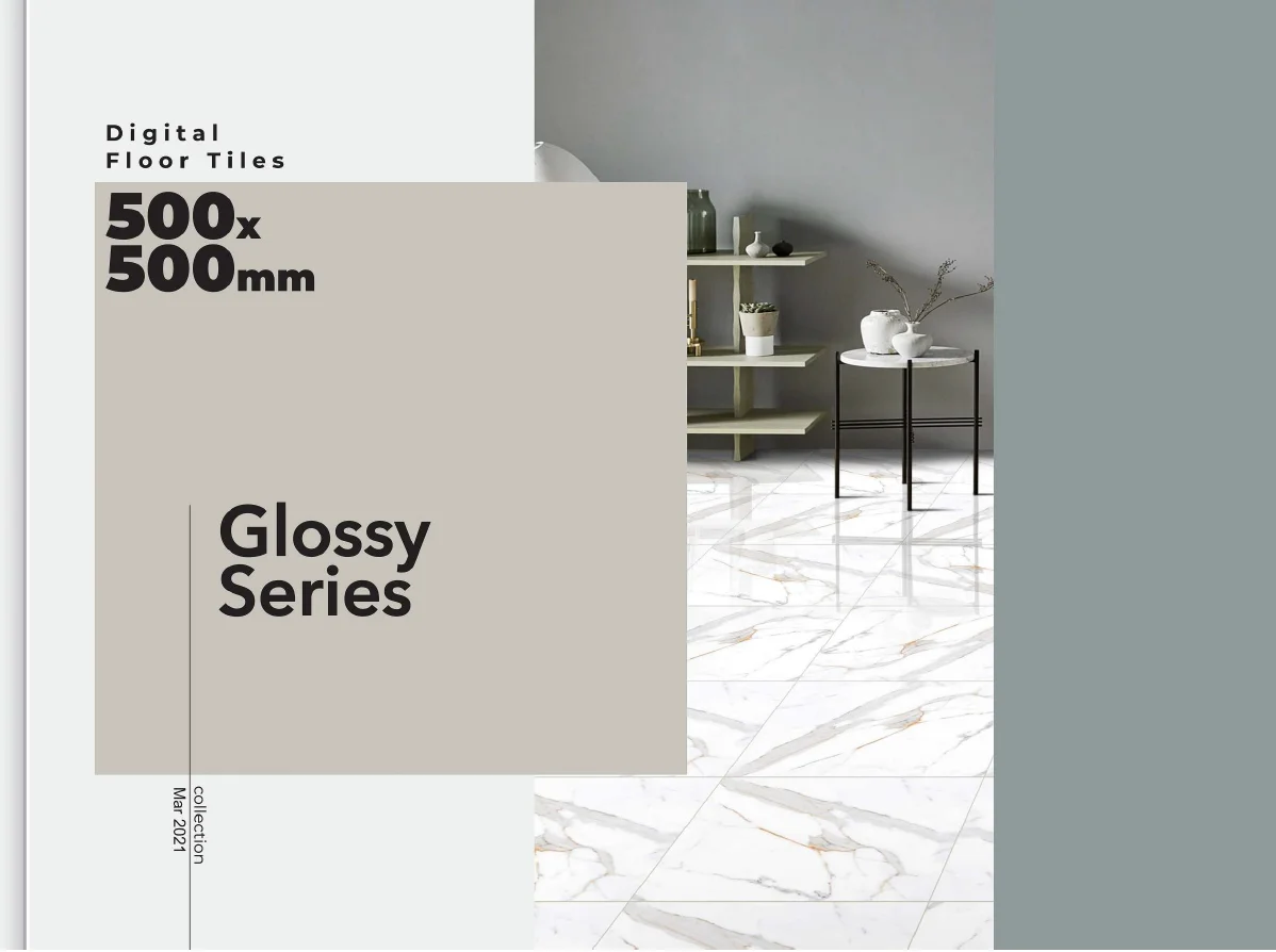  Цифровая Глянцевая керамическая напольная плитка 500x500 мм толщина 8 серого цвета Сделано в Индии
