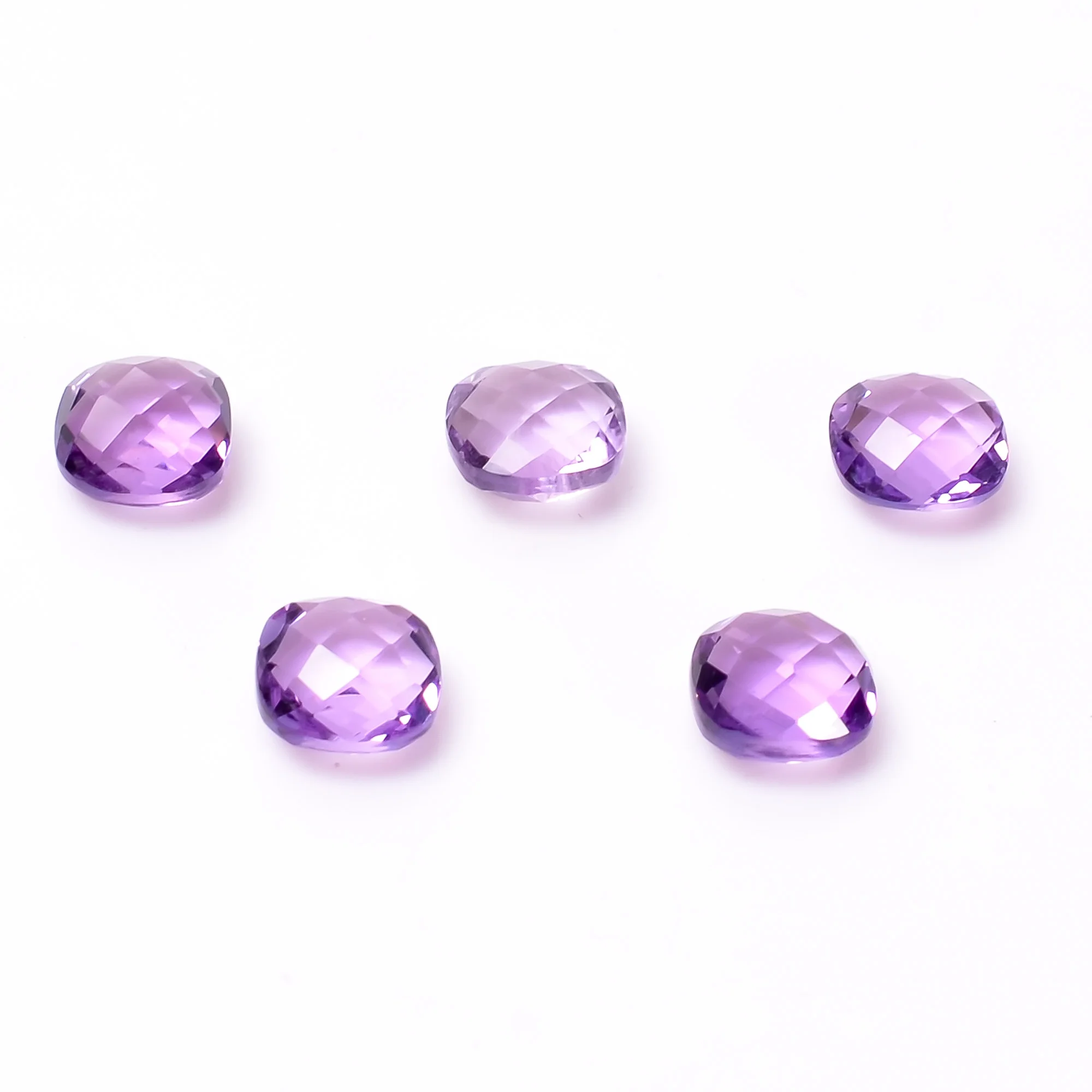 Natural Amethyst Faceted Calibrated Necklace Cushion Briolette Cut Wholesale Jewelry Making Fancy Pear Cut Styles Available