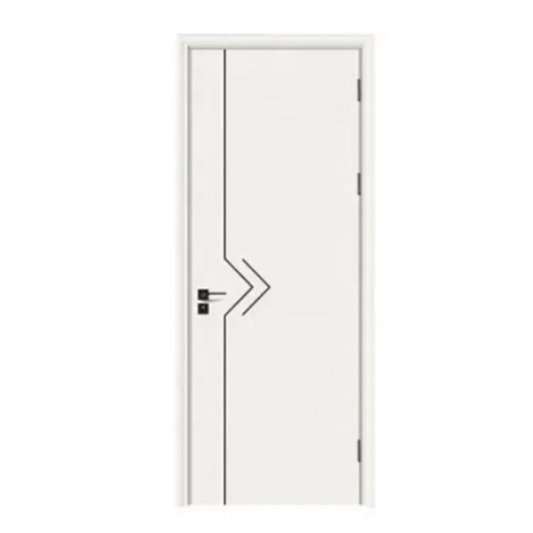 
High quality interior frosted glass bathroom pvc wooden door 