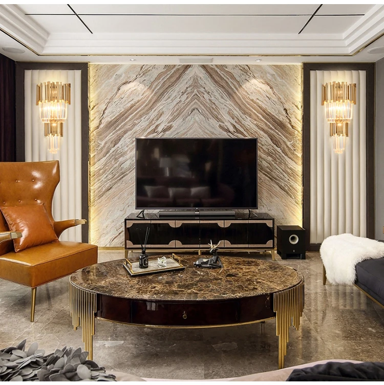 Modern Style Cylinder Wall Light Clear Glass 3 Lights Gold Wall Sconce for Living Room Bedroom Toilet Reading Room Lamp