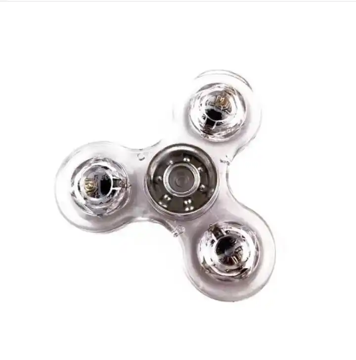 Fingertip Gyro Special Effect Luminous Three-Leaf Hand Spinner Transparent Multi-Gear Adjustable Stall Night Market Luminous Toy