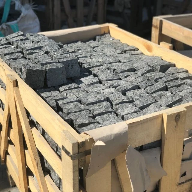 
wholesale split flamed hammered cheap natural setts black blue brick paving stone granite labradorite block 