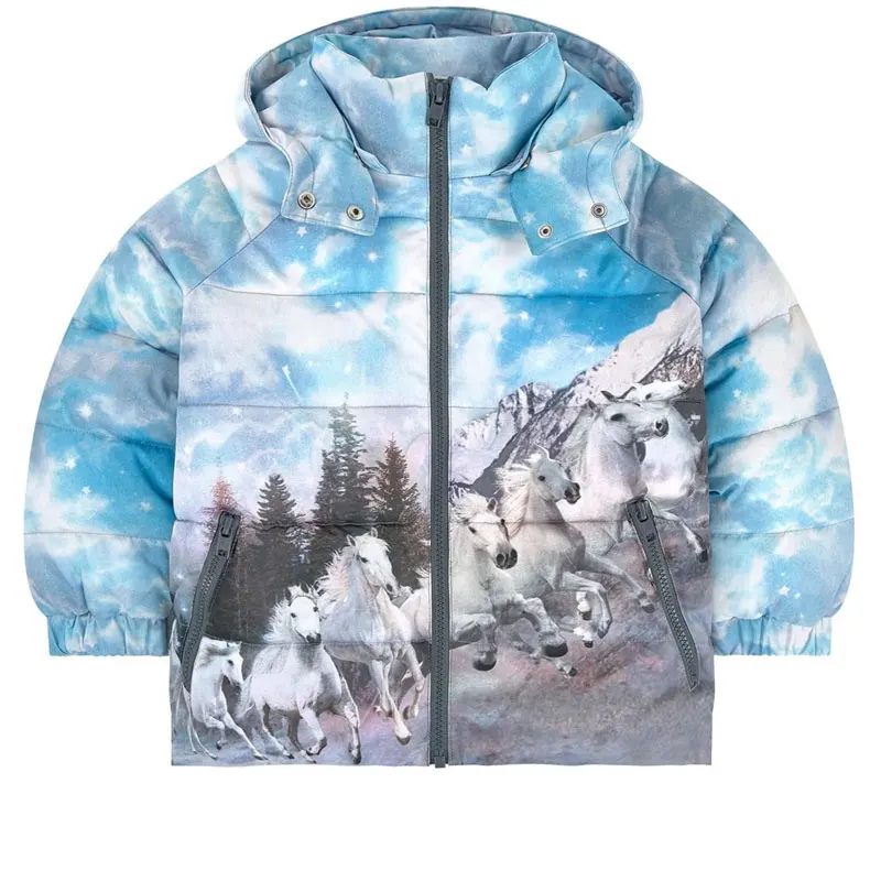 
Custom Allover Printing Stand Collar Ready Slim Fit Unisex Windbreaker Puffer Winter Jacket For Unisex 