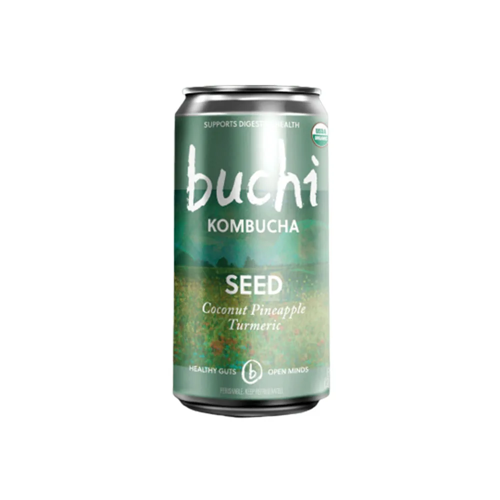 Buchi Kombucha 12/8oz Seed Coconut Pineapple Turmeric Organic Kombucha Can Premium Quality