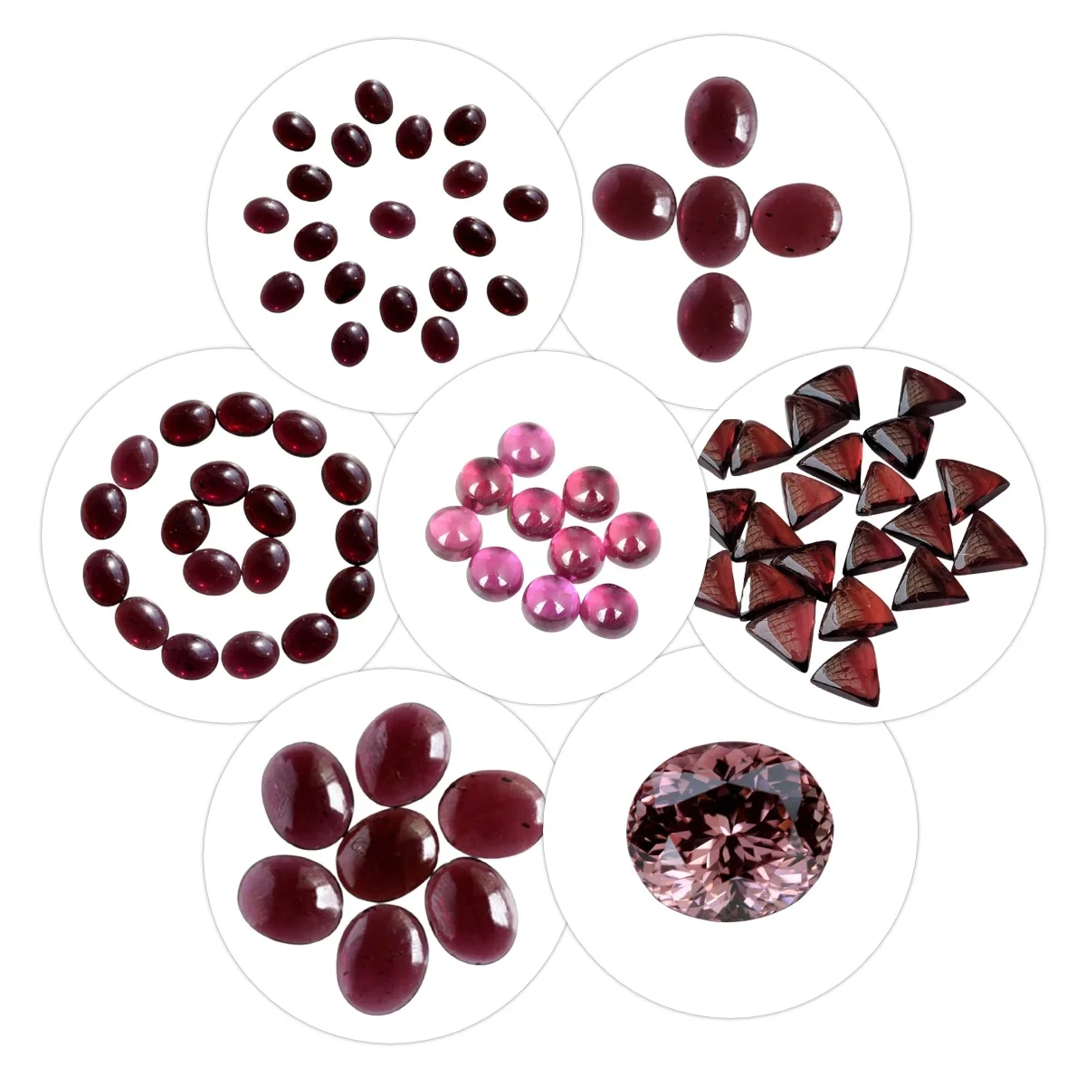  5x7 мм грушевидный натуральный гранат граненый камень