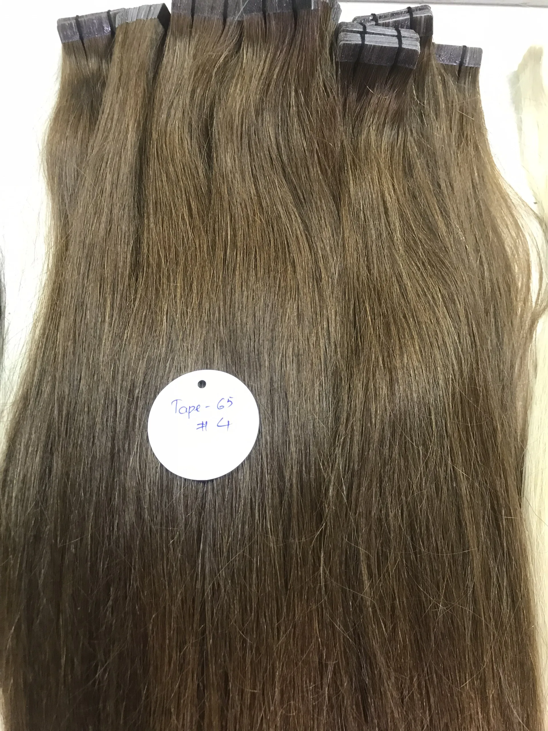 [Топ] 100% натуральные вьетнамские человеческие волосы высокого качества и толстые концы ленты для наращивания волос 4 см x 1