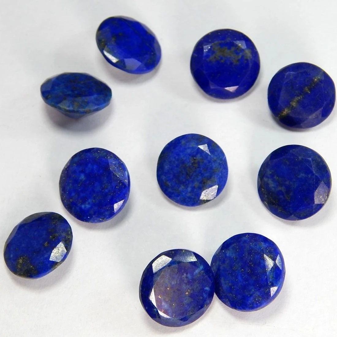 Натуральный Лазурит овальной граненой огранки 7x9 мм свободный драгоценный камень Синий Драгоценный Камень Калиброванный Овальный