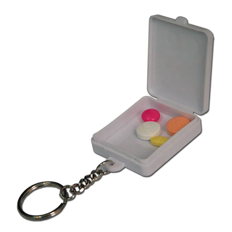 
Pocket pill case Travel storage case Mini Pill Case with key ring 