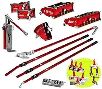 Hot Selling LEVEL5 Drywall Taping & Finishing Set w/ Flat Boxes, Corner Tools