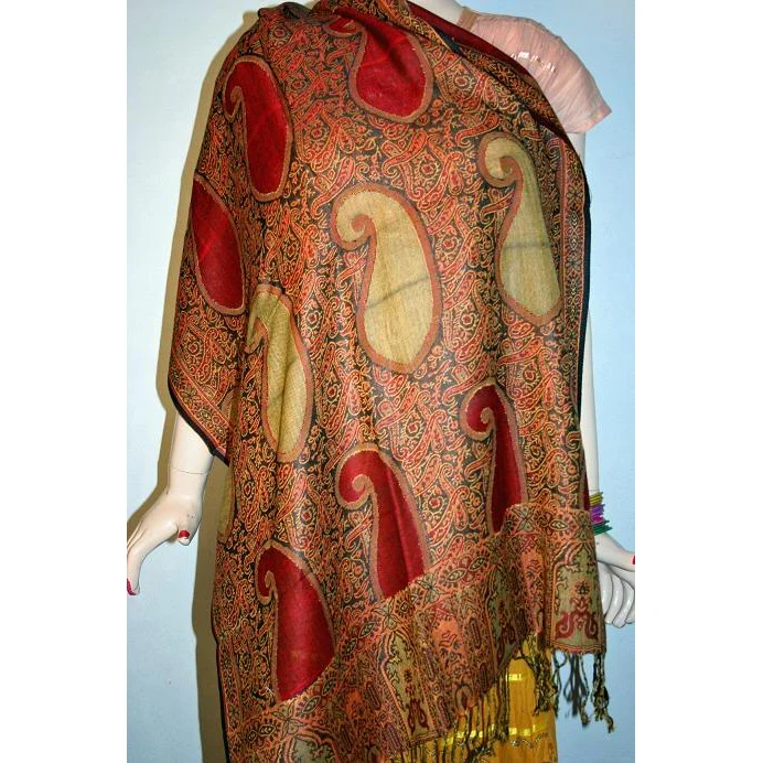 Handmade Light Weight Cashmere Pashmina Scarf Shawl Wrap,Women Indian Vintage Handmade 100% Pure Silk Scarves