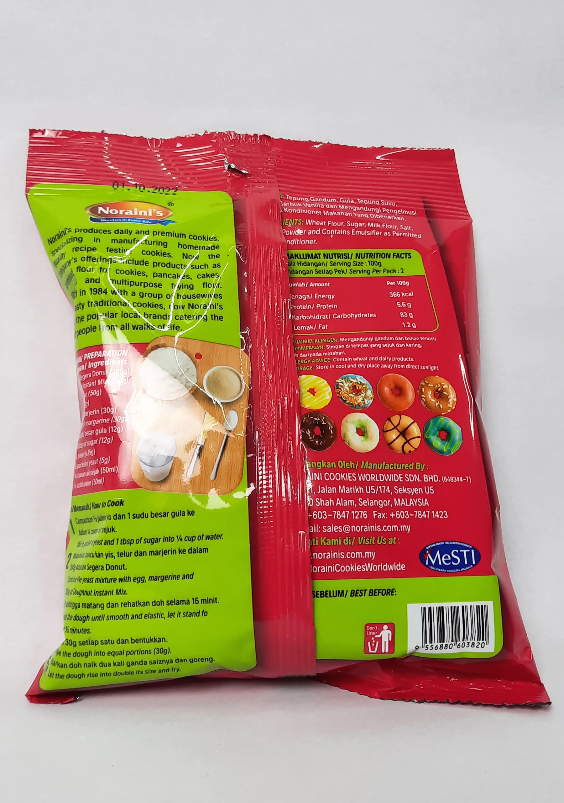 Low Price Muslim Friendly Homemade Instant Mix Premixed Doughnut Powder 200g Fast and Easy Fried Doughnut Mix Flour