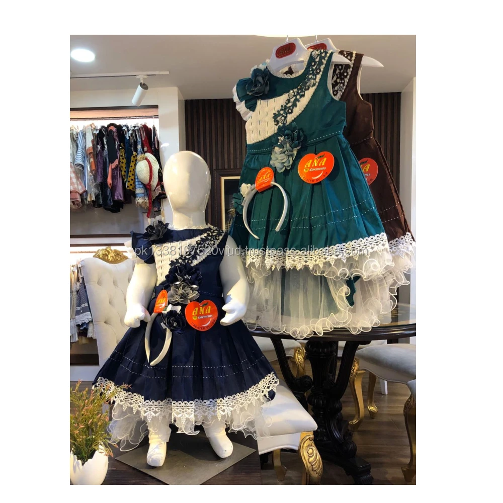 kids new fashion body work frock special work on body frock with beautiful flowers fancy design fairy dress for party wear