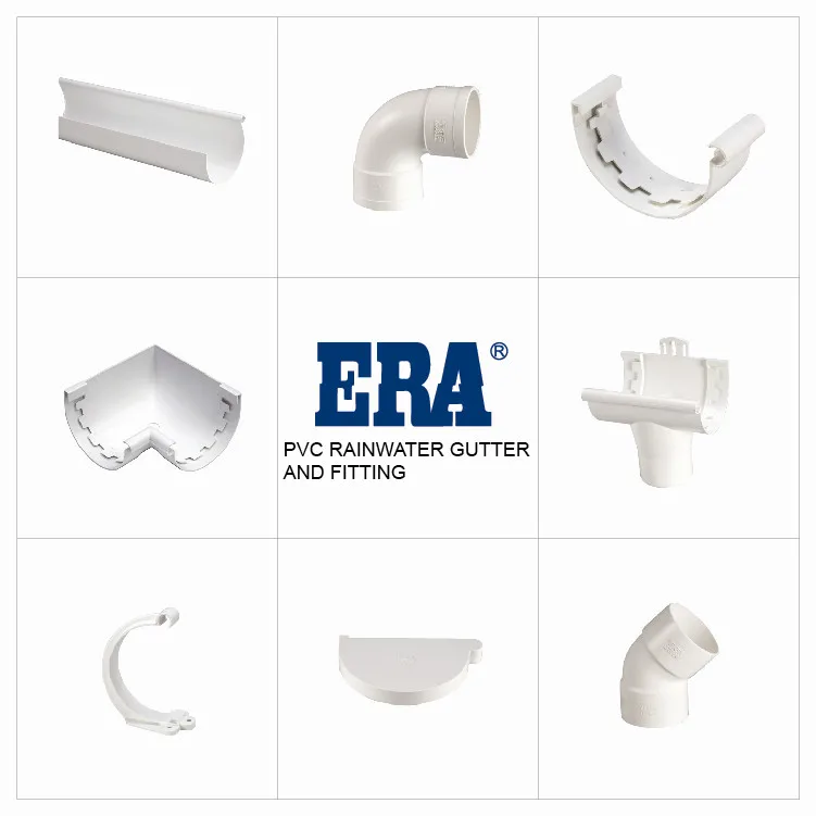 ERA  140MM PVC Rain Water Gutters Fittings Angle Connector with Kitemark Certificate