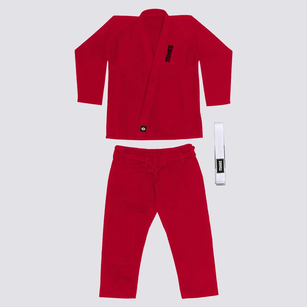 Manufacturer 100% cotton martial arts wear kimono jiu jitsu judo uniform gi student white/blue/red customized color