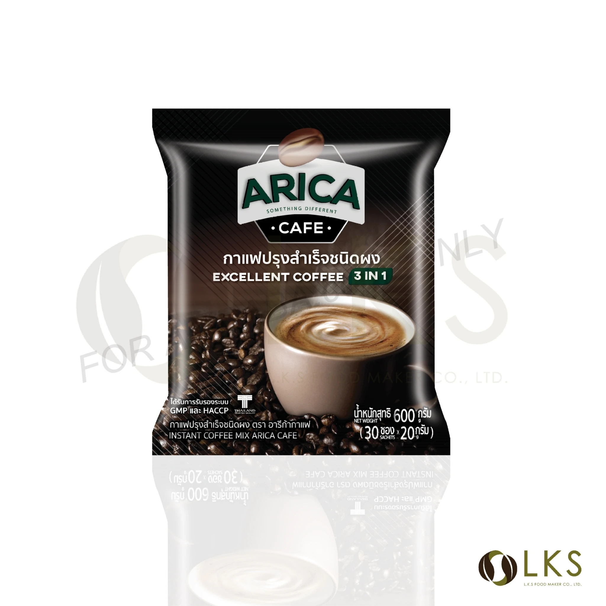  Оптовая продажа растворимый кофе лучшего качества 3 в 1 Arica с темным вкусом Тайланд мгновенный