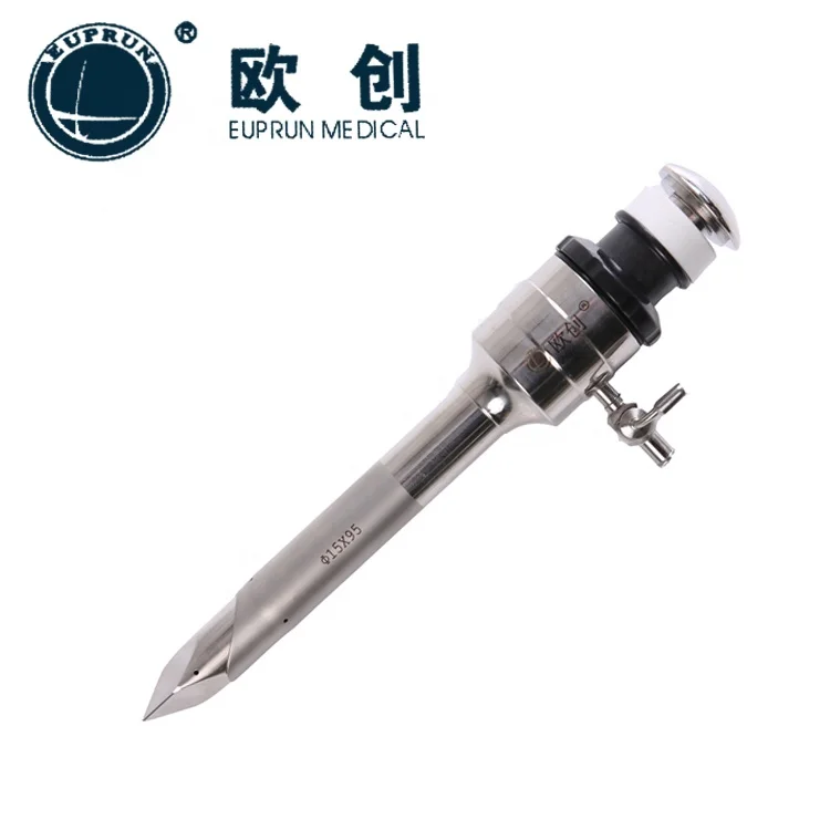 Euprun reusable trocar cross-shape type trocar cannula 5mm 10mm factory price customization instruments for laparoscopic surgery