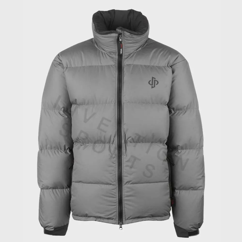 Coat Men Thin Down Quilted Puffer Bomber Polyester / Nylon Winter Padded Jacket