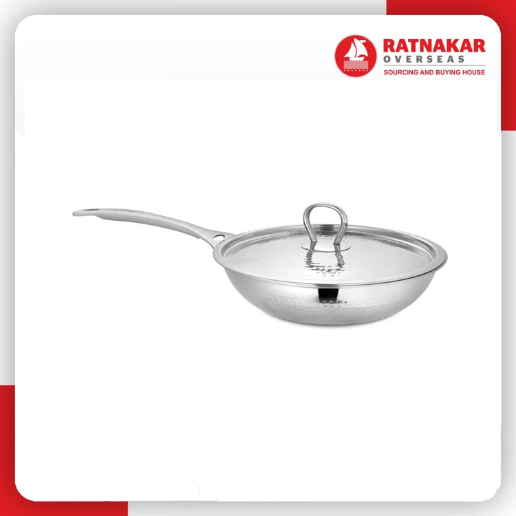 High Quality Durable Stainless Steel Large Fry Pan Stainless Steel Large Fry Pan With Lid For Sale