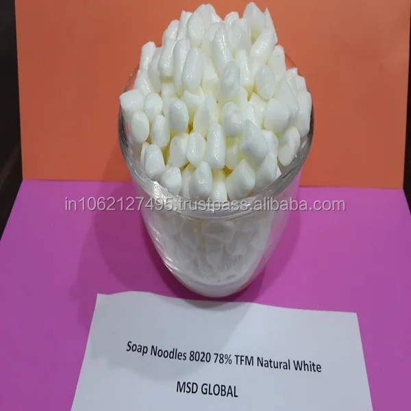 Manufacturer for soap noodles 8020 78% TFM creamish for toilet soap bath soap hotel aminities soap and luxury soap