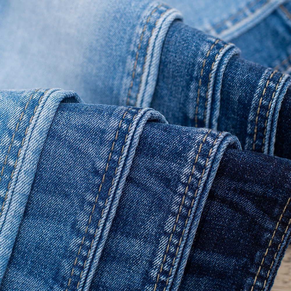 Новая модная джинсовая ткань для одежды из полиэстера