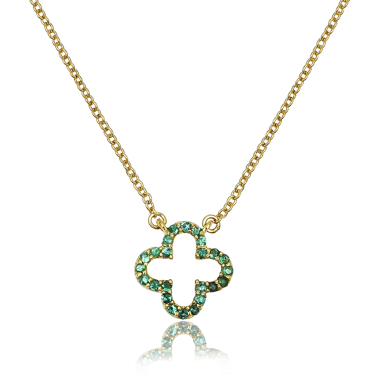 Delicate valentine gift jewelry 925 sterling silver green CZ color gemstone heart shape pendant for women