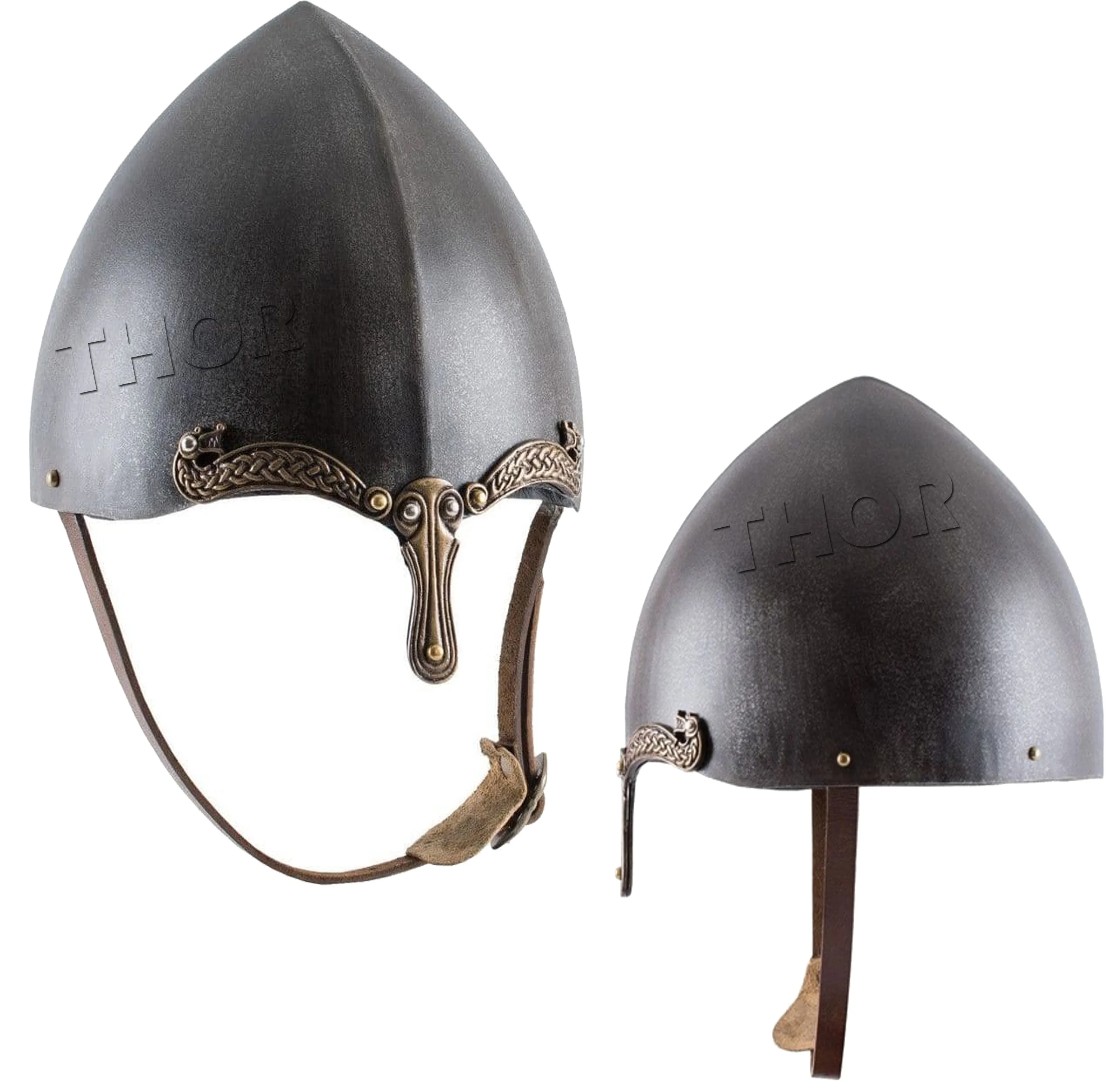 Medieval Nasal Helmet SCA New Spangenhelm Norman Viking Costumes Without Stand Silver