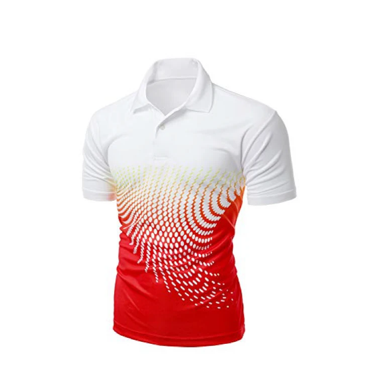Wholesale 2022 Digital sublimation printing quick dry activewear new design man sport polo t shirts high quality customized