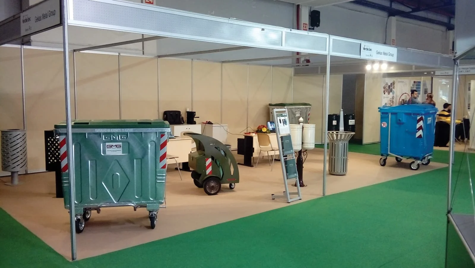 GMP 64 54LT or  64 LT Metallic Double Waste Bin Metallic