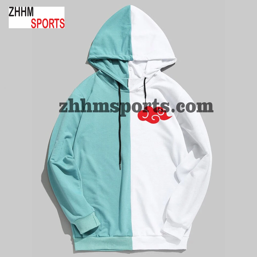 
Tokyo Style Half & Half Design Hoodie Unisex Polyester & Cotton Hoodies 