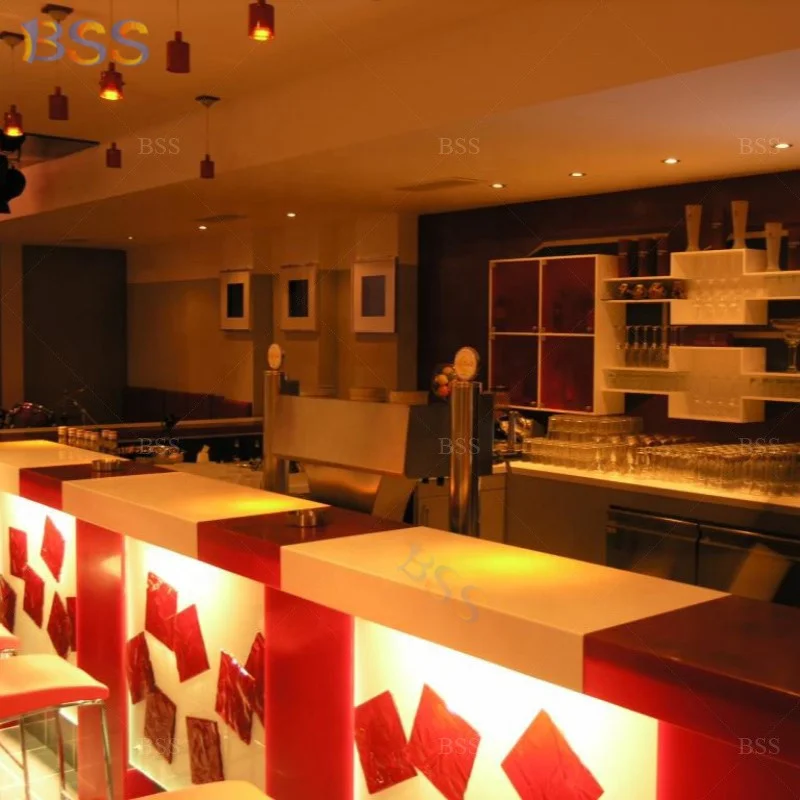 Идея для кофейни винного бара белый красный мрамор кофе вина бар