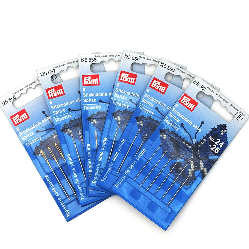 Prym 125560 Assorted Large Eye Embroidery Stitching Needles for Hand Sewing Tapestry Needles Size No. 18-24