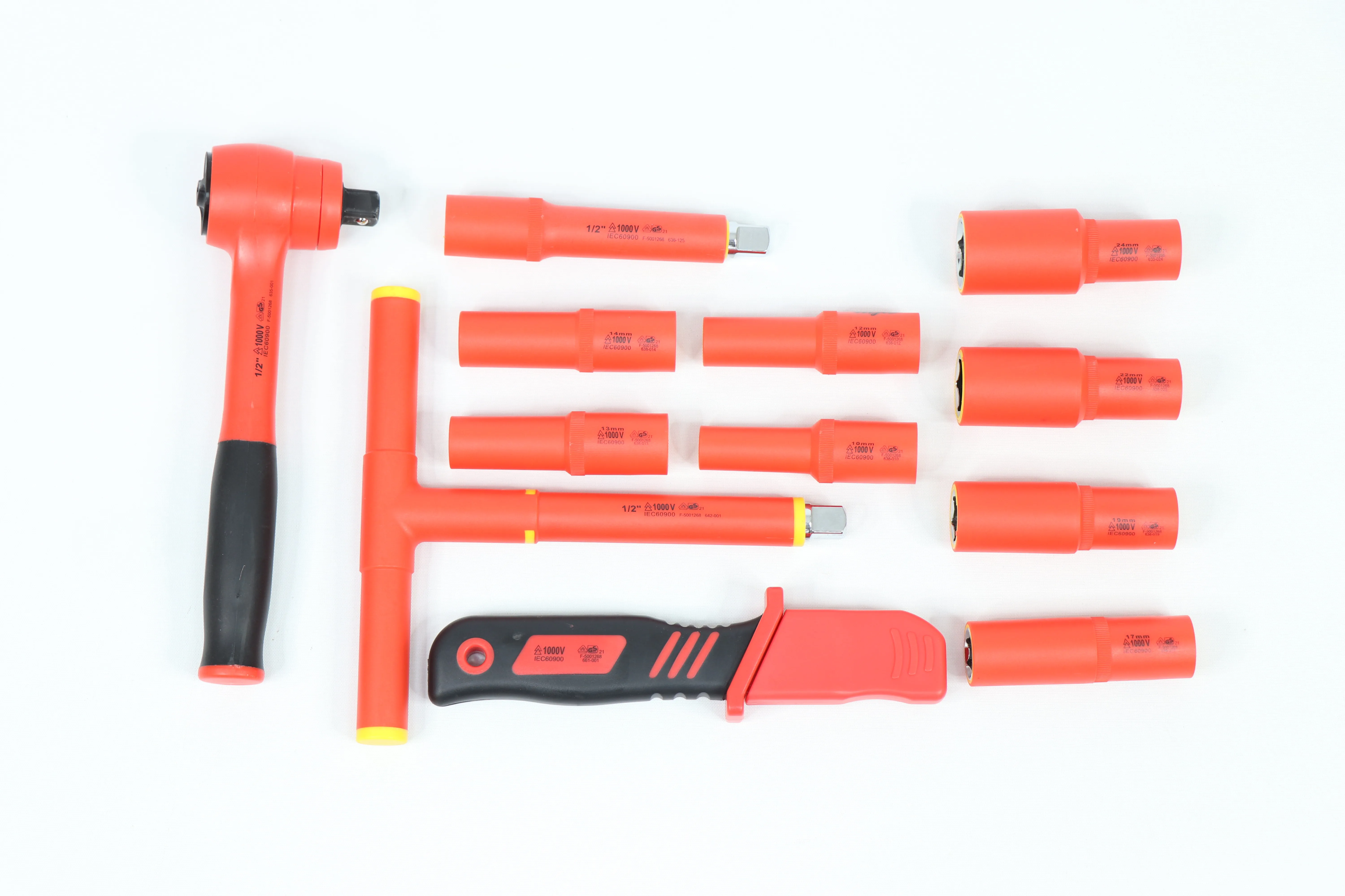 8pcs 1000V Insulated 3/8'DR. Reversible Ratchet Set electrian tools
