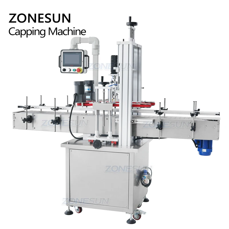 ZONESUN ZS-XG16F Automatic Plastic Lid F-style Gallon Jugs Lubricating Oil Bottle Cap Tightening Screw Capping Machines
