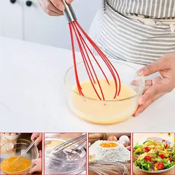 Existing High Quality 12 Inch Silicone Whisk With Stainless Steel Handle