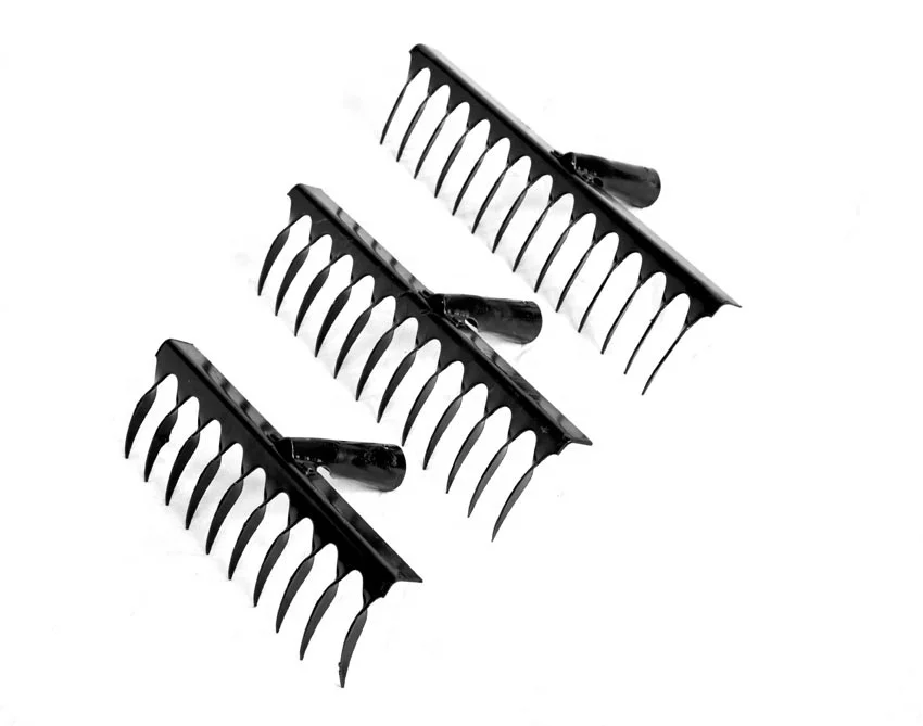 
Rakes with twisted tines (with 10, 12 or 14 tines) 