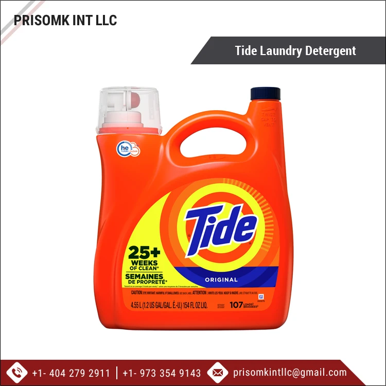 Bulk Quantity Exporter of Best Quality Household Chemicals Tide Laundry Liquid Detergent for Clothes Washing