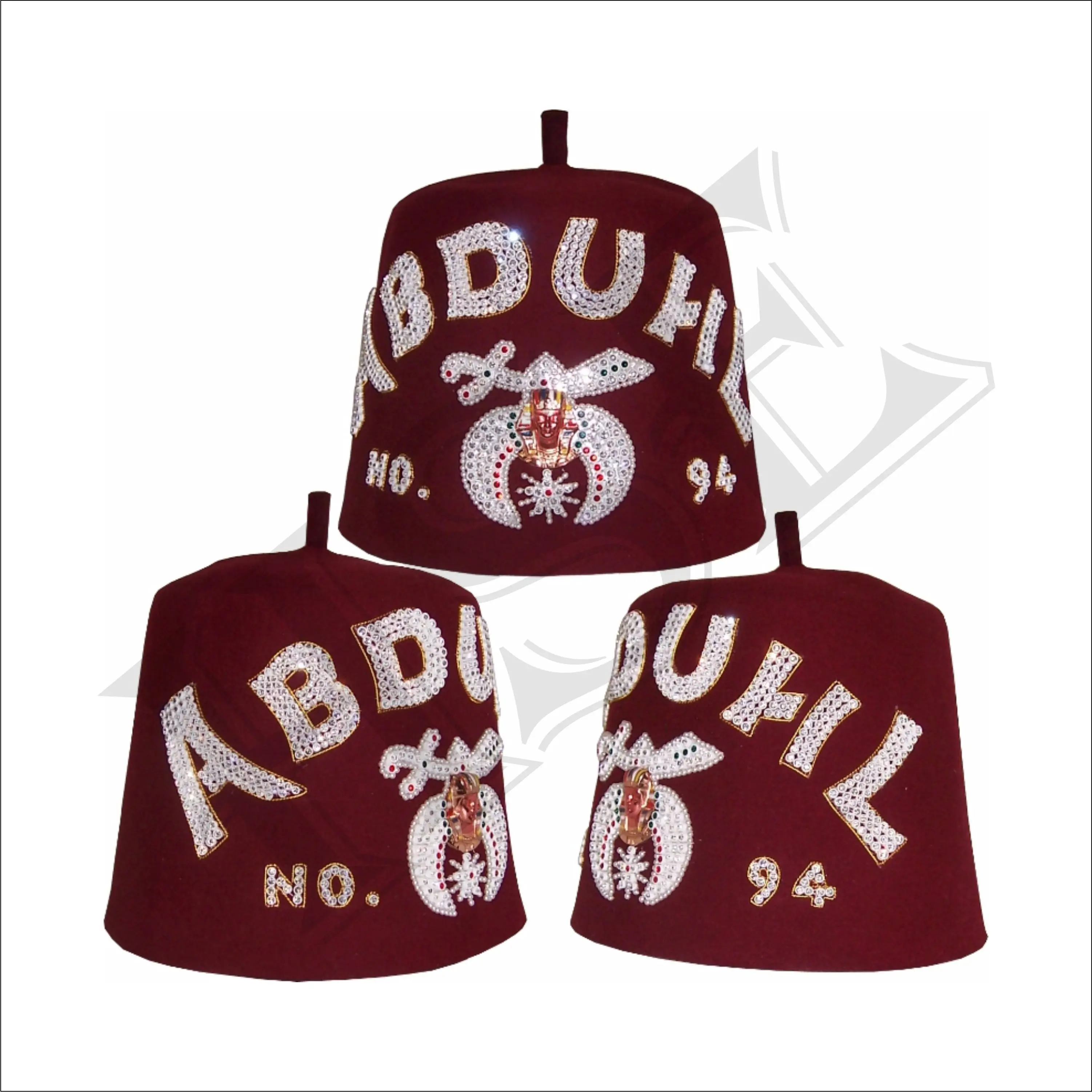 MASONIC REGALIA SHRINER FEZ ISLAM SINGLE ROW