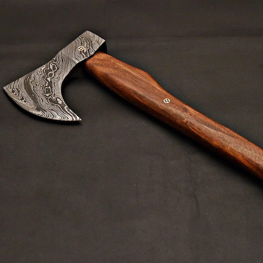 Wholesale Professional Customized  Damascus Steel Axes With Leather Cover