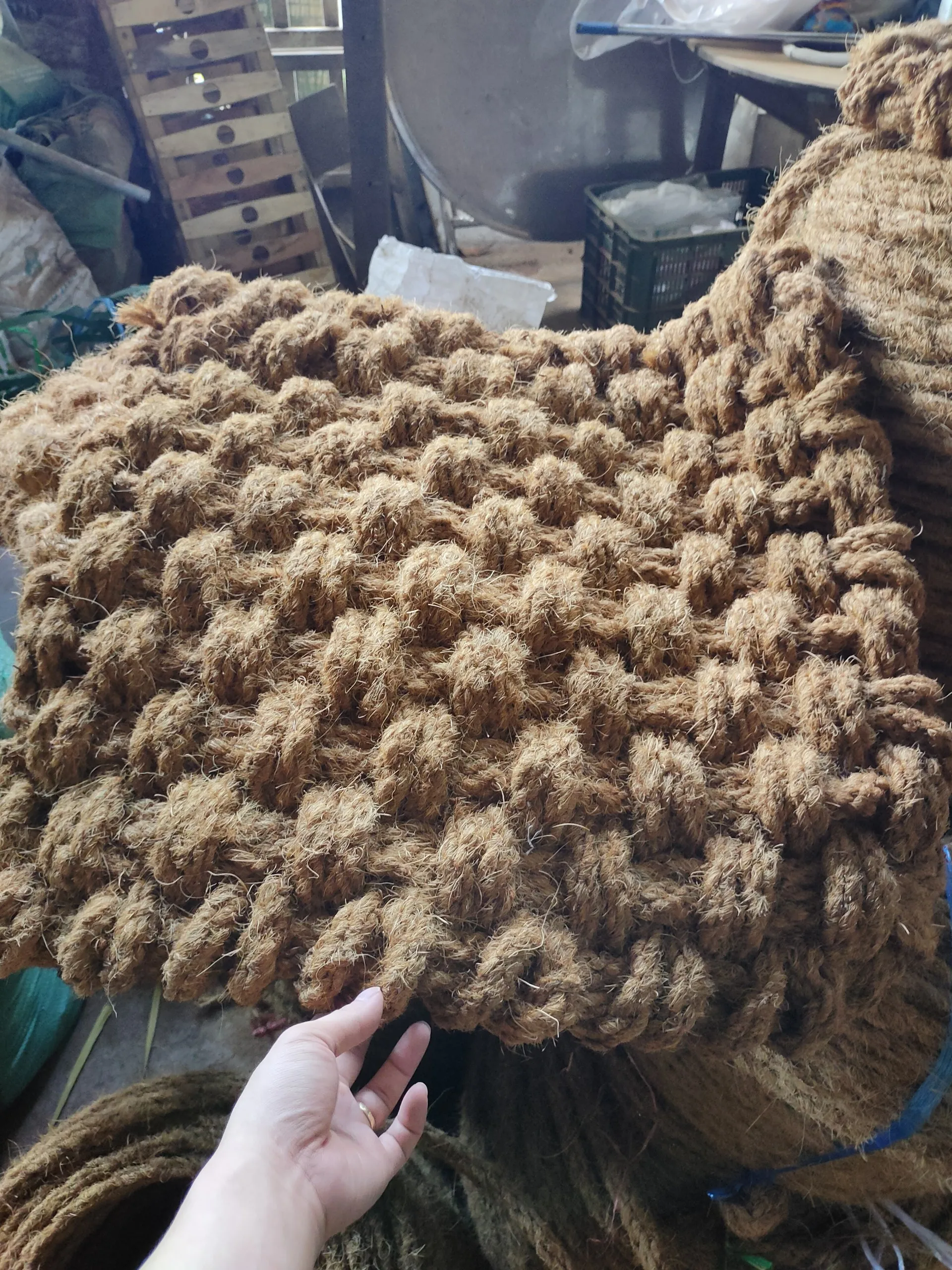 Traditional Customized Coconut Fiber Mats Coco Carpet Coco Liner Coco Rolled Mat Vietnam Export